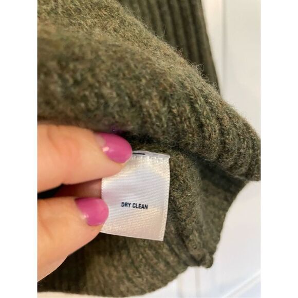 Club room lambs wool Forrest green quarter zip sweater m - Picture 4 of 8